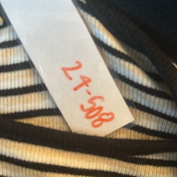 Yellow Black and White Striped Levi's Tee - Picture 4 of 4